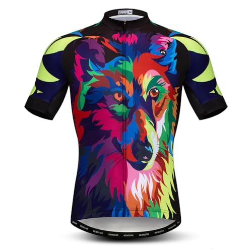 Herren-Radtrikot, Mountainbike-Trikot, Oberteile, Sommer-Fahrrad-Shirt, atmungsaktiv, Radsportbekleidung, Cf0005, 3XL von PSPORT