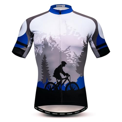 Herren-Radtrikot, Mountainbike-Trikot, Oberteile, Sommer-Fahrrad-Shirt, atmungsaktiv, Radsportbekleidung, Cf0061, XXL von PSPORT