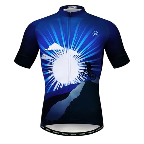 Herren-Radtrikot, Mountainbike-Trikot, Oberteile, Sommer-Fahrrad-Shirt, atmungsaktiv, Radsportbekleidung, Cf0063, L von PSPORT