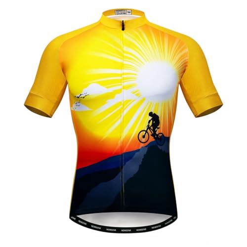 Herren-Radtrikot, Mountainbike-Trikot, Oberteile, Sommer-Fahrrad-Shirt, atmungsaktiv, Radsportbekleidung, Cf0064, XXL von PSPORT