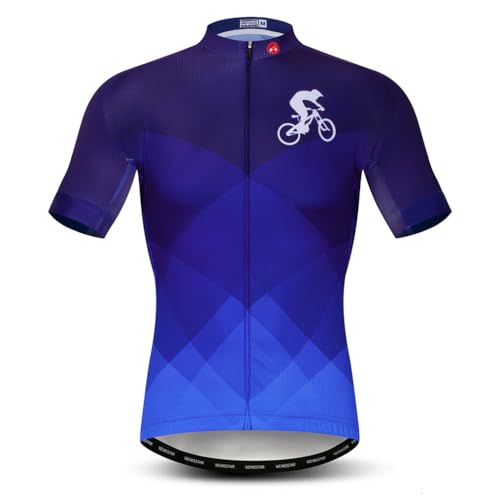 Herren-Radtrikot, Mountainbike-Trikot, Oberteile, Sommer-Fahrrad-Shirt, atmungsaktiv, Radsportbekleidung, Cf0155, M von PSPORT