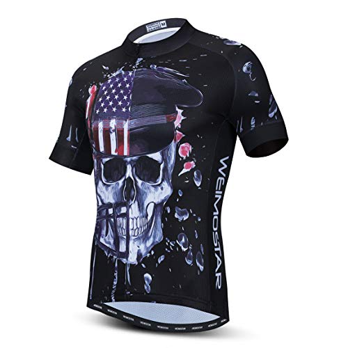 Männer Radfahren Jersey Kurzarm Fahrrad Kleidung Atmungsaktiv MTB Shirt Sommer Mountainbike Kleidung Schnell Trocken, Cf0323, 3XL von PSPORT