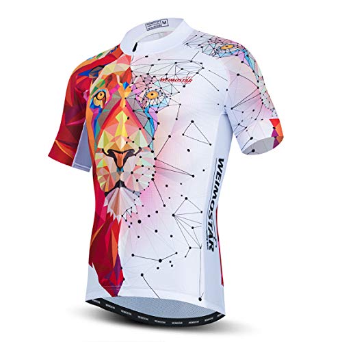 Männer Radfahren Jersey Kurzarm Fahrrad Kleidung Atmungsaktiv MTB Shirt Sommer Mountainbike Kleidung Schnell Trocken, Cf0349, 3XL von PSPORT