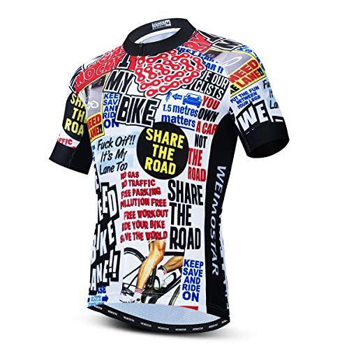 Männer Radfahren Jersey Kurzarm Fahrrad Kleidung Atmungsaktiv Schnell Trocken MTB Shirts Sommer Mountainbike Kleidung, Cf0369, M von PSPORT