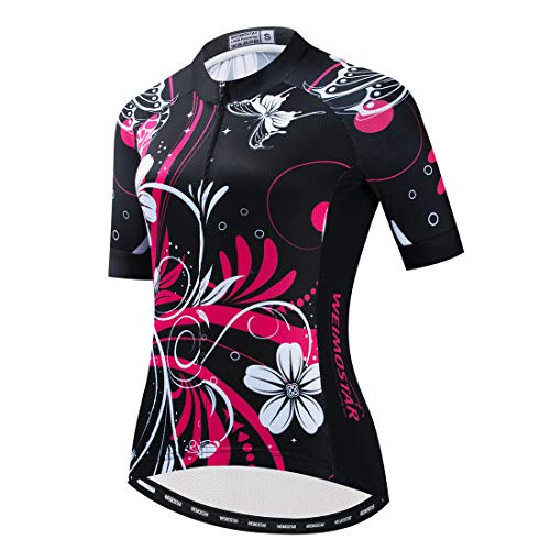 Damen-Fahrradtrikot, Sommer, kurzärmelig, Fahrradbekleidung, Mountainbike-Jacken, schnelltrocknend, atmungsaktiv, MTB-Shirt von PSPORT