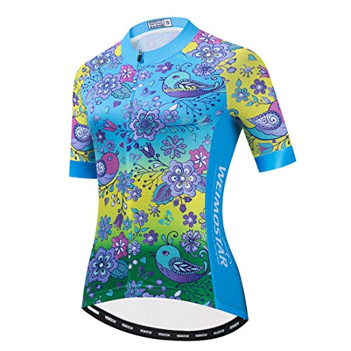 PSPORT Damen Fahrradtrikot Sommer Kurzarm Fahrradbekleidung Mountainbike Jacken Schnell trocknend Atmungsaktiv MTB Shirt von PSPORT