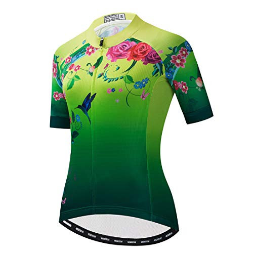 PSPORT Damen Fahrradtrikot Sommer Kurzarm Fahrradbekleidung Mountainbike Jacken Schnell trocknend Atmungsaktiv MTB Shirt von PSPORT