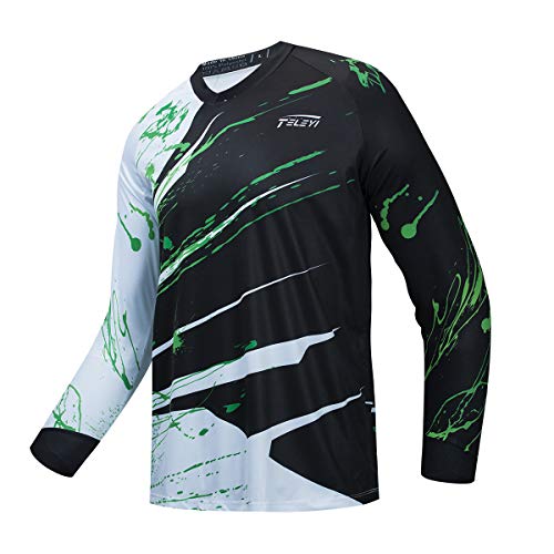 PSPORT Downhill MTB Jersey Herren Langarm Mountain T-Shirt Motorrad Racewear Radfahren Shirt SJY3 - - Etikett XL von PSPORT