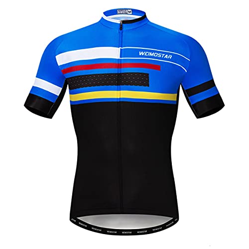 PSPORT Fahrradtrikot Herren Sommer Fahrrad Trikots Tops Mountainbike Shirt Reflektierend CF07 Gr. XL, 44 von PSPORT