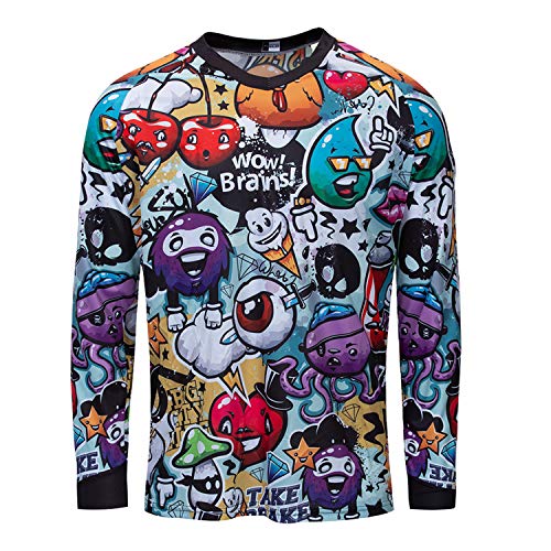 PSPORT Herren Motocross Jersey Langarm Motocross Shirt Herren Mountain Dirt Bike Jersey Downhill Reiten Racing Kleidung Tops, 13cd9525, L von PSPORT