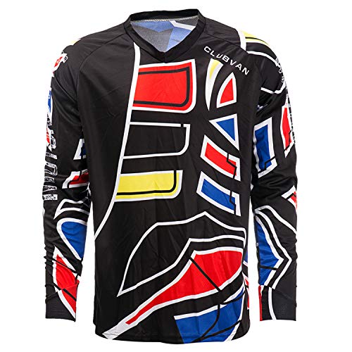 PSPORT Herren Motocross Jersey Langarm Motocross Shirt Herren Mountain Dirt Bike Jersey Downhill Reiten Racing Kleidung Tops, 4cd9500, 3X-Groß von PSPORT