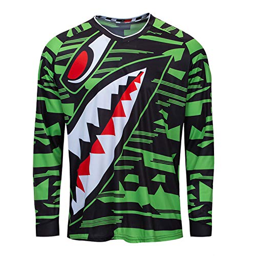 PSPORT Herren Motocross Jersey Langarm Motocross Shirt Herren Mountain Dirt Bike Jersey Downhill Reiten Racing Kleidung Tops, 9cd9521, Mittel von PSPORT
