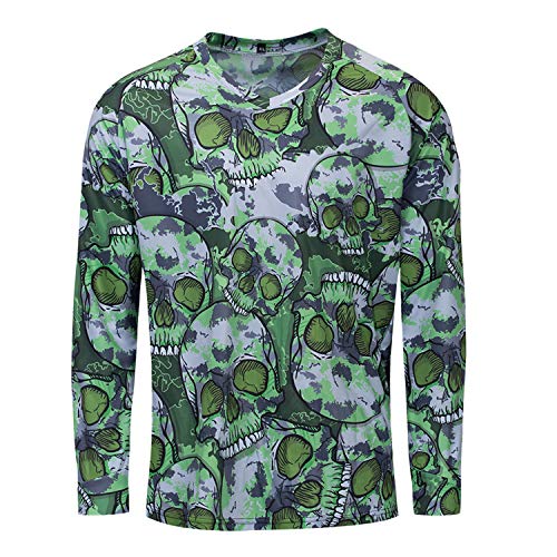 PSPORT Herren Motocross Jersey Langarm Motocross Shirt Herren Mountain Dirt Bike Jersey Downhill Reiten Racing Kleidung Tops, Cd9518, XL von PSPORT