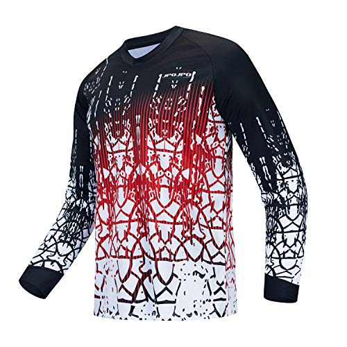 PSPORT Herren Motocross Jersey Langarm Motocross Shirt Herren Mountain Dirt Bike Jersey Downhill Reiten Racing Kleidung Tops, Cd9543, XL von PSPORT