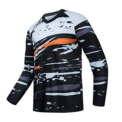 PSPORT Herren Motocross Jersey Langarm Motocross Shirt Herren Mountain Dirt Bike Jersey Downhill Reiten Racing Kleidung Tops, Ecd9560, XX-Large von PSPORT