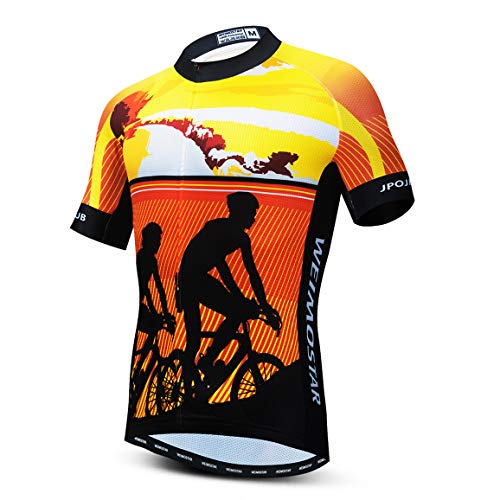 PSPORT Herren Radtrikot Kurzarm Fahrradbekleidung Atmungsaktiv MTB Shirt Sommer Mountainbike Kleidung schnell trocknend von PSPORT