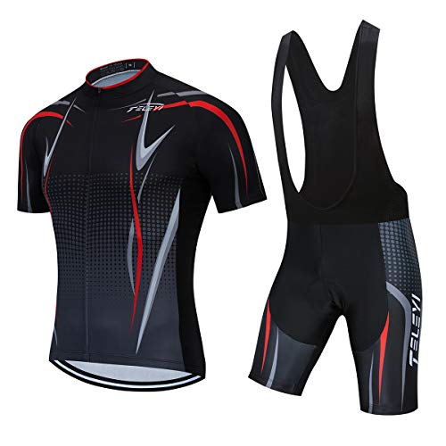 PSPORT Herren Radtrikot Set, Sommer Jungen Trägerhose Anzüge Mountainbike Radfahren Kleidung Set Radfahren Reiten Trikots Atmungsaktiv PSPORT Herren Radtrikot Set, Sommer Jungen Trägerhose Anzüge Mountainbike Radfahren Kleidung Set Radfahren Reiten Trikots Atmungsaktiv von PSPORT