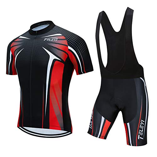 PSPORT Herren Radtrikot Set, Sommer Jungen Trägerhose Anzüge Mountainbike Radfahren Kleidung Set Radfahren Reiten Trikots Atmungsaktiv PSPORT Herren Radtrikot Set, Sommer Jungen Trägerhose Anzüge Mountainbike Radfahren Kleidung Set Radfahren Reiten Trikots Atmungsaktiv von PSPORT