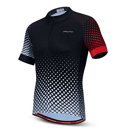 PSPORT Herren Radtrikot Sommer Kurzarm Fahrradshirts Atmungsaktiv Mountainbike Tops Schnell trocknend Gr. XL, 33 von PSPORT