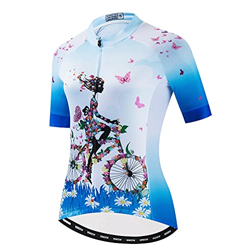 PSPORT Radtrikot Damen Sommer Kurzarm Radtrikot MTB Shirt Top Fahrradbekleidung von PSPORT