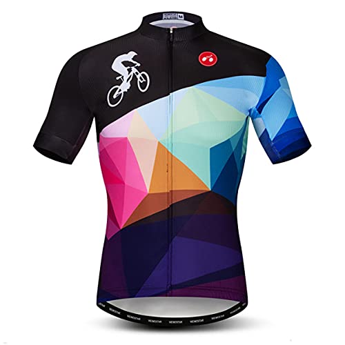 PSPORT Radtrikot Herren Sommer Fahrrad Trikots Tops Mountainbike Shirt Reflektierend CF07, 16, XXL von PSPORT