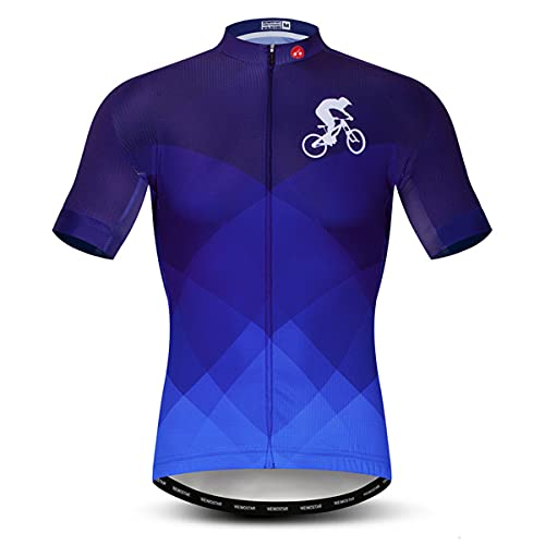 PSPORT Radtrikot Herren Sommer Fahrrad Trikots Tops Mountainbike Shirt Reflektierend CF07, 17, L von PSPORT