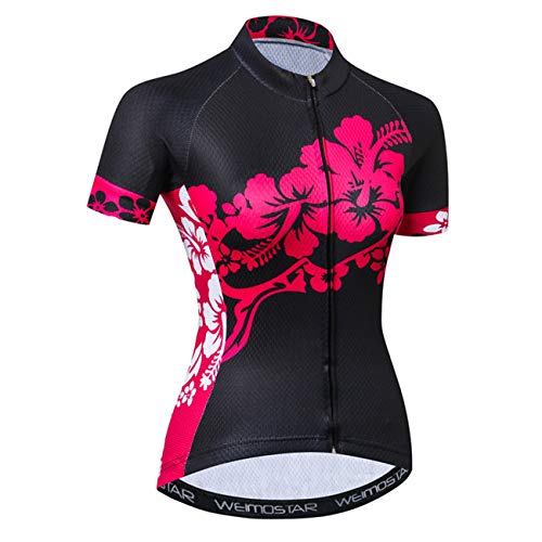 PSPORT Sommer Radtrikot Damen Kurzarm MTB Fahrrad Trikot Tops Schnell Trocknen Fahrrad Shirt Mountainbike Tops von PSPORT