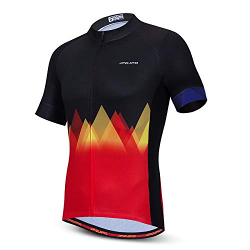 PSPORT Weimostar Herren Radtrikot Kurzarm Mountainbike Shirts Vollreißverschluss Fahrradtrikot Tops JP26 Gr. M, 27 von PSPORT