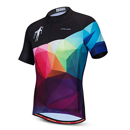 PSPORT Weimostar Herren Radtrikot Kurzarm Mountainbike Shirts Vollreißverschluss Fahrradtrikot Tops JP26 Gr. XXL, 12 von PSPORT