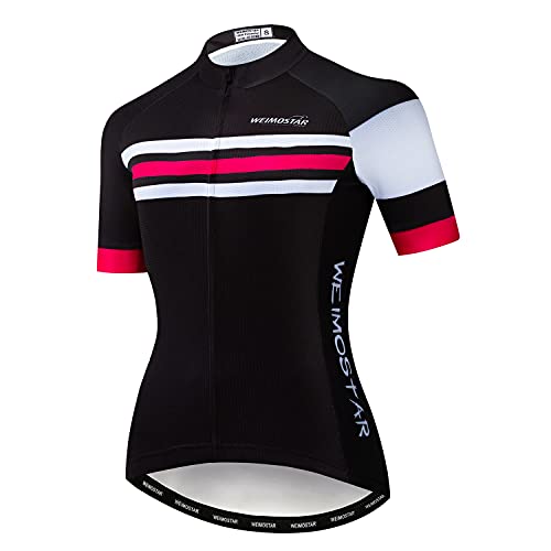 Radtrikot Damen Sommer Kurzarm Fahrrad Trikots MTB Shirt Top Fahrradbekleidung, Cf2238, XXL von PSPORT