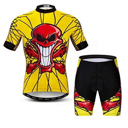 PSPORT Radtrikot-Set Herren Atmungsaktiver Fahrradanzug Mountainbike-Bekleidung MTB-Trikot Schnelltrocknend von PSPORT