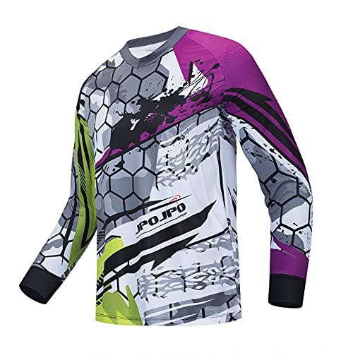 Sport Herren Radtrikot Langarm Bike MTB Trikot Racewear Motocross Shirt Downhill Motorrad Sportbekleidung von PSPORT