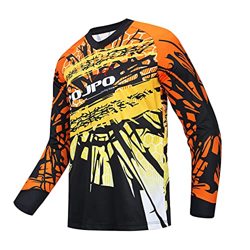 Sport Herren Radtrikot Langarm Bike MTB Trikot Racewear Motocross Shirt Downhill Motorrad Sportbekleidung von PSPORT