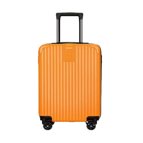 PSUFURV Trolley-Koffer Koffer, Aluminiumrahmen, Universal-Rad-Trolley, Business-Koffer, Herren-Passwort-Boarding-Koffer Reisekoffer (Color : Orange, Size : A) von PSUFURV