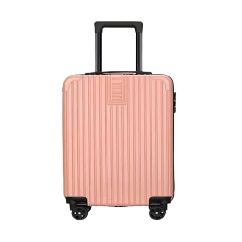 PSUFURV Trolley-Koffer Koffer, Aluminiumrahmen, Universal-Rad-Trolley, Business-Koffer, Herren-Passwort-Boarding-Koffer Reisekoffer (Color : Pink, Size : A) von PSUFURV