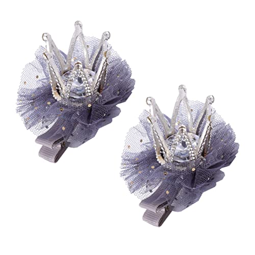 2 Stück Kopfschmuck Rosa Haarnadel Kopfbedeckung Kinder Krone Party Diamant Mode Geburtstag Zubehör Kristall for Haarspangen Strass Mädchen Stirnband Blume Kinder Hochzeit Tiara Schönheitr ( Color : N von PSVOD