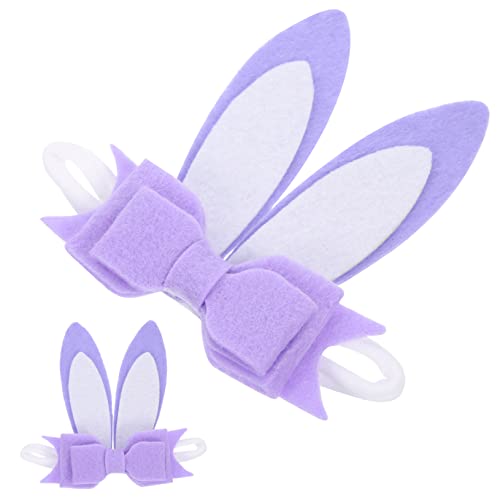 2 stücke Mädchen Babys Kopfschmuck Ohr Baby Kleinkind Party Hase Zubehör Elastischer Kopf Haarschleifen Stirnbänder Neugeborenes Kaninchen Schönheitr ( Color : Purple , Size : 10.5X9X2cm ) von PSVOD