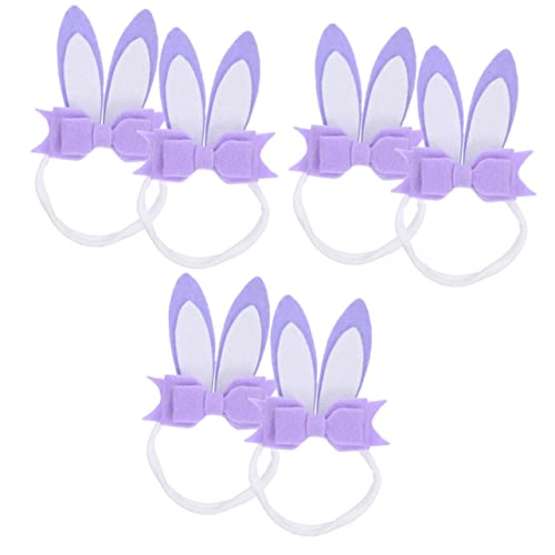 2 stücke Mädchen Babys Kopfschmuck Ohr Baby Kleinkind Party Hase Zubehör Elastischer Kopf Haarschleifen Stirnbänder Neugeborenes Kaninchen Schönheitr ( Color : Purplex3pcs , Size : 10.5X9X2cmx3pcs ) von PSVOD