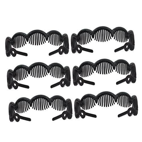 6pcs Gesicht Haar Haarband Stirnband Skid Prop Hoop Feder Anti Frauen Band Mode Einfach Anti-Rutsch Waschen Dekorative Kopfbedeckung Zubehör Make-up Zubehör Welle Foto Zähne for Haarspange Haarschmuck von PSVOD