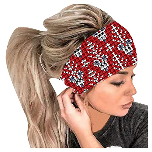 Band Wrap Frauen Drucken Haar Stirnband Stirnband Bandana Kopf Elastisches Stirnband Granat Stirnband Schönheitr (Color : Red, Size : Taille unique) von PSVOD