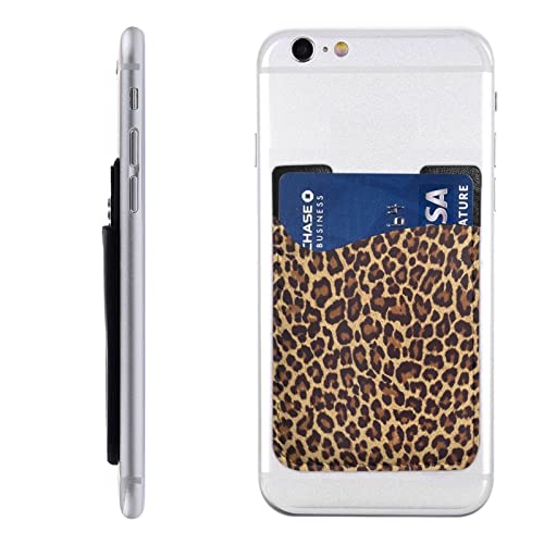 Coole Cheetah Leopard Handy-Kartenhalter, PU-Leder, Kreditkarten-Ausweis-Tasche, 3 m selbstklebende Hülle für alle Smartphones, Weiss/opulenter Garten, Einheitsgröße von PSVOD