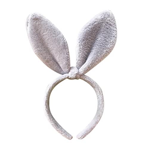 Haarband Haarband Kaninchen Kinderhaare und Accessoires Osterstirnband Ohr Aldult Niedlicher Haarschmuck silber (Color : D, Size : Taille unique) von PSVOD