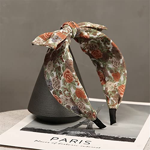 Haarnadel Haargummi Floral Bowknot Retro Haarband Frauen Haarnadel Breite Seite Stirnband Kopfschmuck Schönheit von PSVOD