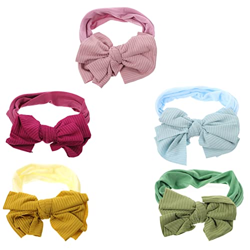 Headwrap Elastic Headwear Bow Lovely Soft Stretchy Style Newborn Photo Party Headwraps Headbands Hairband Wrap Bowe Headdress Mixed Girl Prop Turban Head Shower Nylon Knot for Hair Styling Accessories von PSVOD