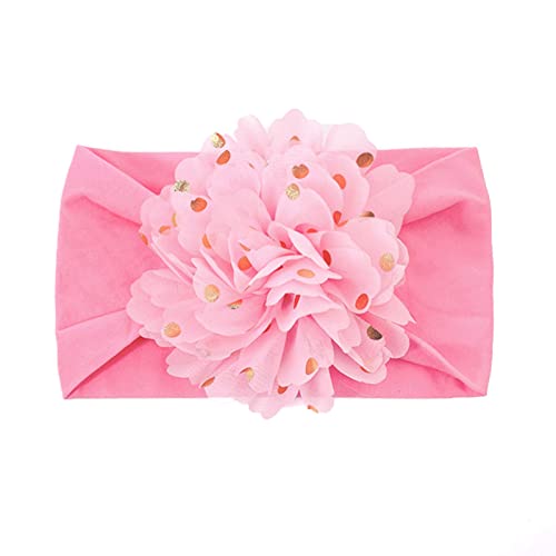 Neugeborenes Kleinkind Kinder Baby Mädchen Baby Stirnbänder Blume Weiche Headwraps Fotografie Requisiten Lockiges Haar Stirnbänder Schönheit (Color : Pink, Size : Taille unique) von PSVOD