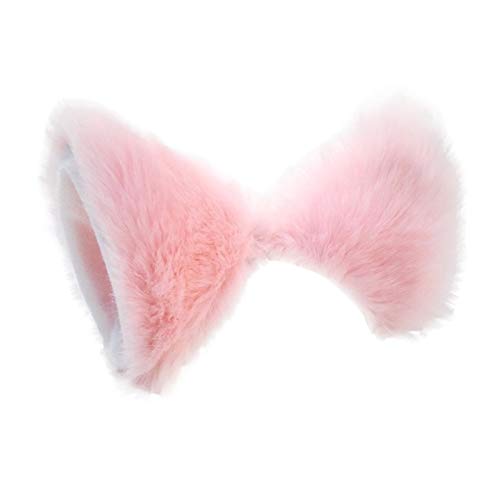 Niedliches Cosplay Innenohren Schwarzes Stirnband Weiß Rosa Fluff mit Katzenrequisiten Langes Stirnband Dünne Schweißbänder for Männer silber von PSVOD