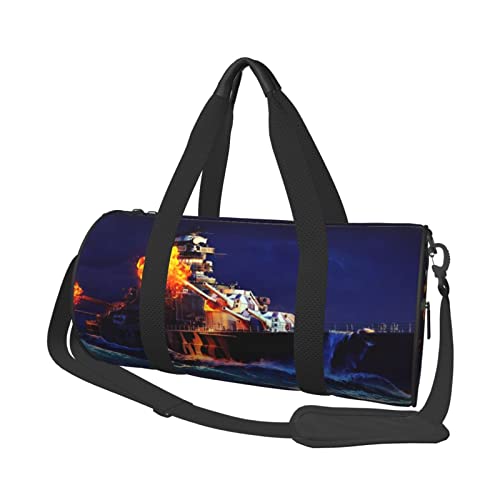 Ocean Ferry Boot Sporttasche mit Schuhfach, wasserdicht, Reisetasche für Herren und Damen, mit verstellbarem Riemen, Schwarz, One Size von PSVOD