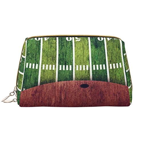 PSVOD American Football Field And Ball Leder Make-up Tasche, Reise Make-up Tasche Tragbare Make-up Tasche Damen Mädchen Make-up Tasche, Weiss/opulenter Garten, Einheitsgröße von PSVOD