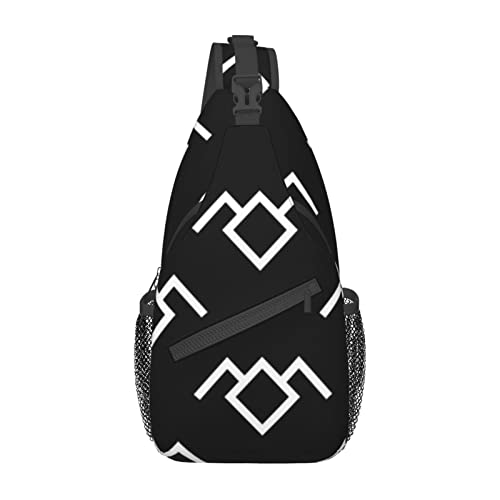 Peaks Owl Crossbody Taschen Herren Schultertaschen Brust Schulterrucksäcke Hüfttaschen Freizeit Crossbody Taschen Reise Sport, Schwarz, Einheitsgröße von PSVOD