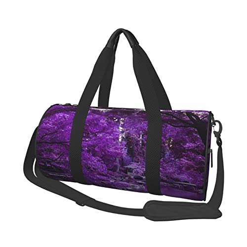 Purple World Sport-Turnbeutel mit Schuhfach, wasserdicht, Reisetasche für Herren und Damen, mit verstellbarem Riemen, Schwarz, One Size von PSVOD